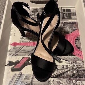 Kelly & Katie Black Strappy Heels